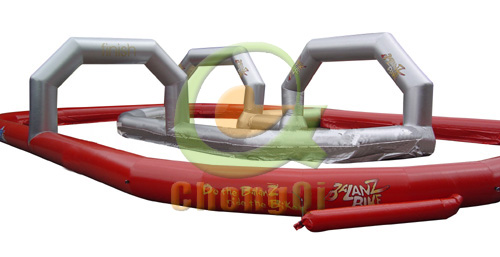 inflatable max dual lane interactive game